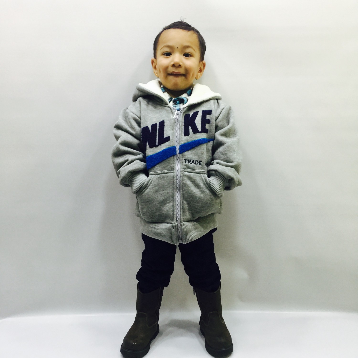 Baby boy grey hoodie Clearance