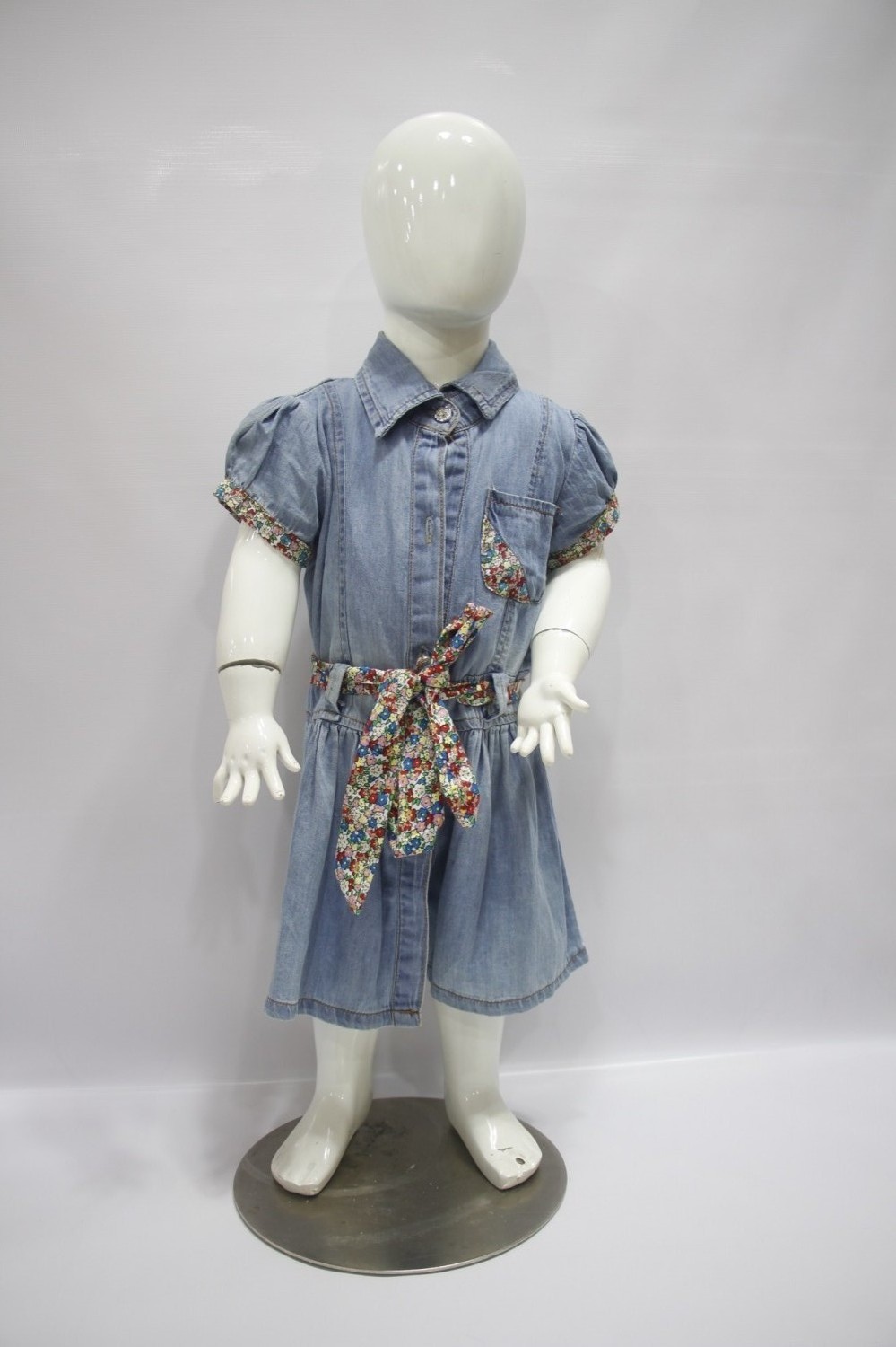 Jeans Frock with Floral Ribbon - Buy Online Nepal