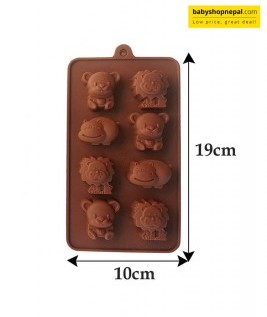 Animal Silicone Molds, Hippos, Lions and Bears Shaped Chocolate Molds  5