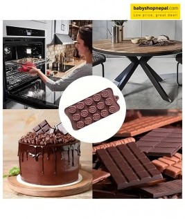 Silicone Mini Flower Shape Molds, 15 Cavity Rose Shaped Chocolate Moulds 5