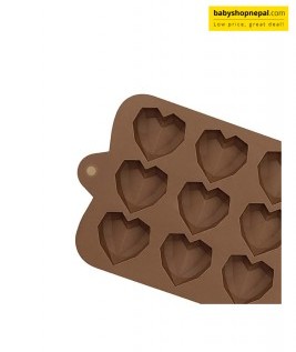 Heart Shaped Cavities Silicone Mold, Chocolate Moulds  6