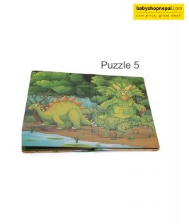 Puzzle Book Dinosaur With 6 Jigsaw Puzzle, Dinosaur Puzzle Book 6