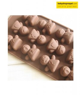 12 Hole Face Chocolate Molds, Little Angel Silicone Molds, Non-Sticky Molds 3