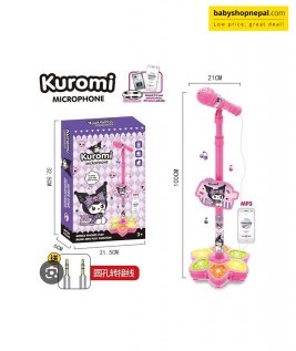 Kuromi Themed Karaoke Microphone With Stand, Kuromi Microphone, Karaoke Microphone With Stand-1