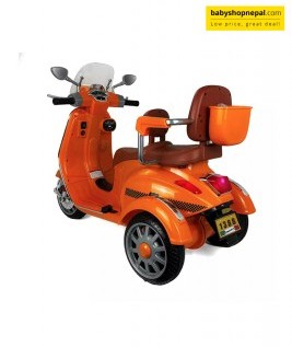 Kids Early Education Scooter, Three Wheel Rechargeable Motorbike, Two Seats Motorcycle-2