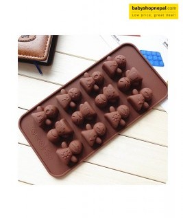 12 Hole Face Chocolate Molds, Little Angel Silicone Molds, Non-Sticky Molds-2
