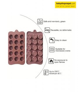 Silicone Mini Flower Shape Molds, 15 Cavity Rose Shaped Chocolate Moulds 6