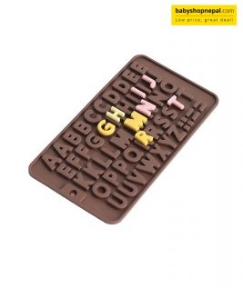Alphabet Silicone Mold, Brown Chocolate Non-Sticky Moulds -1