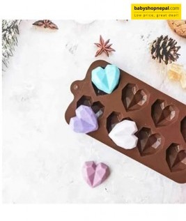 Heart Shaped Silicone Chocolate Molds, Baking Ice Cube Tray 5