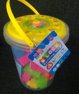Building Blocks With Bucket Container 1