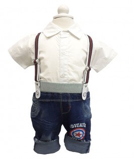 Captain america themed Baby suspender 1