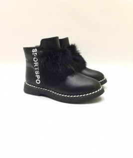 Black Boots With Fur 1