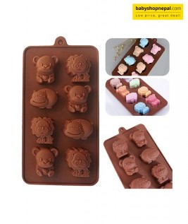 Animal Silicone Molds, Hippos, Lions and Bears Shaped Chocolate Molds -1
