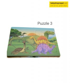 Puzzle Book Dinosaur With 6 Jigsaw Puzzle, Dinosaur Puzzle Book 4