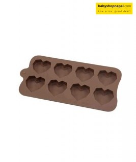 Heart Shaped Silicone Chocolate Molds, Baking Ice Cube Tray 6