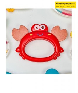 HANDBELL BABY RATTLE TOY, 7 Piece Animal Design Rattle and Teether Set 4