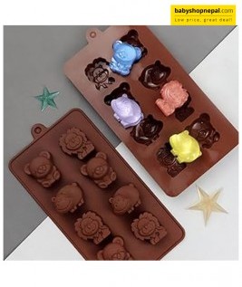 Animal Silicone Molds, Hippos, Lions and Bears Shaped Chocolate Molds  3