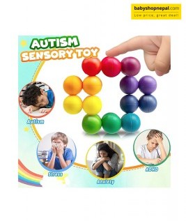 3D Color Bead Decompression Ball, Novelty and Unique, Universal Puzzle Release Toy, Sensory Fidget Toy, Rainbow Fidget Variable Ball Sensory Toy 5