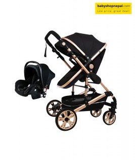 Multifunctional Folding 3-in-1 Baby Stroller with Car Seat 2