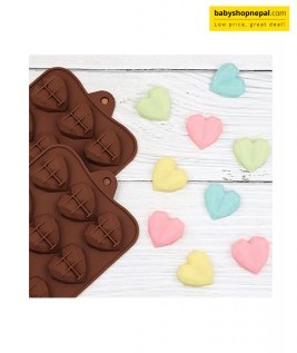 Heart Shaped Cavities Silicone Mold, Chocolate Moulds  7