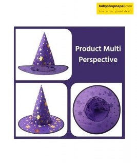Purple Joker Witch Hat | Triangle-Shaped Birthday Celebration Hat for Costumes & Themed Parties 3