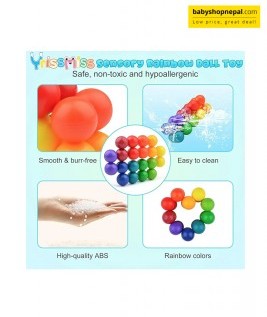 3D Color Bead Decompression Ball, Novelty and Unique, Universal Puzzle Release Toy, Sensory Fidget Toy, Rainbow Fidget Variable Ball Sensory Toy 11