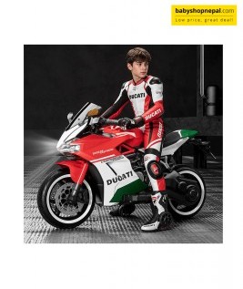 Electric Ducati Bike for Kids &ndash; Powerful 12V Ride-On Motorcycle | Stylish Kids' Electric Sports Bike With LED Lights and Bluetooth 1