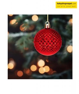 Mixed Christmas Ball Ornament Set &ndash; Red, Green & White 3