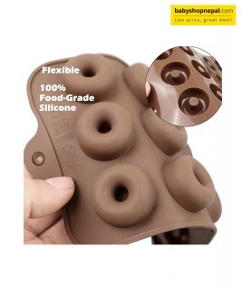 3D Mini Donuts Silicone Chocolate Molds, Silicone Mold Baking Tools, Non-Sticky Soap, Candy, Gummy, Cake, Chocolate Baking Molds  6