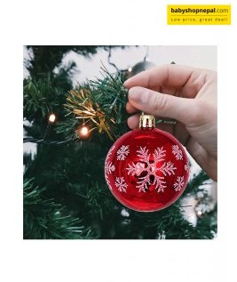 Mixed Christmas Ball Ornament Set &ndash; Red, Green & White 4