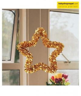 Christmas Pentagram Wreath Star, Two Tinsel Star Wreath  3