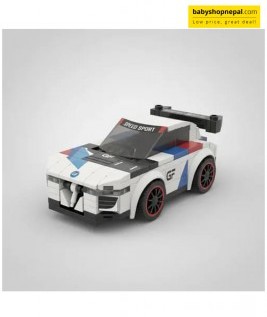 2-in-1 Transforming Building Block Toy &ndash; White Racing Car & Robot (211 Pieces) 5