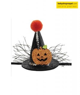 Halloween Mini Witch Hat Hair Clip with Pumpkin Design | Cute Hat-Shaped Halloween Hair Accessory 5