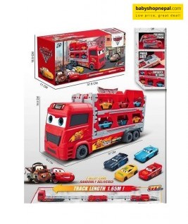 McQueen Foldable Racing Track with Lightning McQueen Car Truck-1