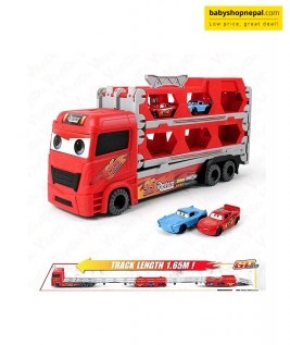 McQueen Foldable Racing Track with Lightning McQueen Car Truck-1