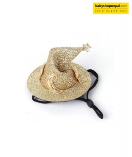 Gold Halloween Witch Hat Hair Clip for Kids | Star & Moon Hat-Shaped Hair Accessory 5
