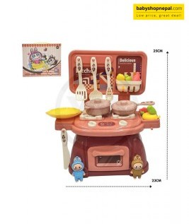 Mini Baby DIY Kitchen Playset for Kids &ndash; Pretend Play Cooking Set with Lights & Sounds 1