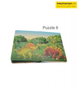 Puzzle Book Dinosaur With 6 Jigsaw Puzzle, Dinosaur Puzzle Book 7