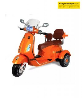 Kids Early Education Scooter, Three Wheel Rechargeable Motorbike, Two Seats Motorcycle-1