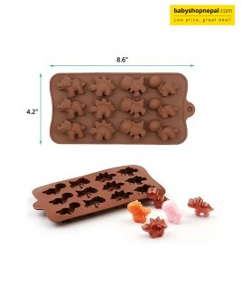 Cute Dinosaurs Shaped Silicone Chocolate Molds, Non-Stick Baking Tools, Kitchen Chocolate Candy, Jelly Fudge Sorbet Decoration -2