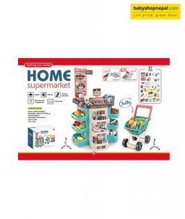 Kids Home Supermarket Toy, Supermarket Playset With Trolley 9