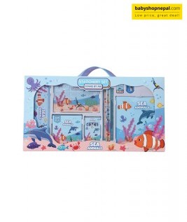 Sea Animlas Themed Stationery Gift Box for Kids &ndash; Lovely School Gift Box Set 3