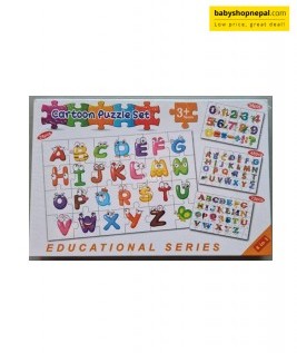 4 in 1 Alphabet and Numbers Jigsaw Puzzle Set, Cartoon Puzzle Set, Educational Series Puzzle Set 3