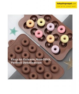 3D Mini Donuts Silicone Chocolate Molds, Silicone Mold Baking Tools, Non-Sticky Soap, Candy, Gummy, Cake, Chocolate Baking Molds  5