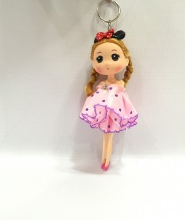 Rosey Pink Kawaii Mia Doll Key Chains  1