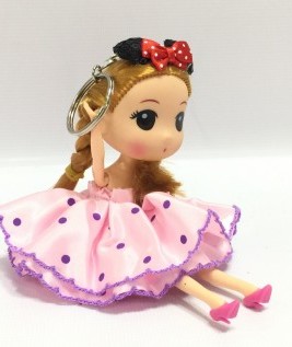 Rosey Pink Kawaii Mia Doll Key Chains  2