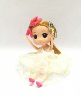 White Kawaii Mia Doll Key Chains 