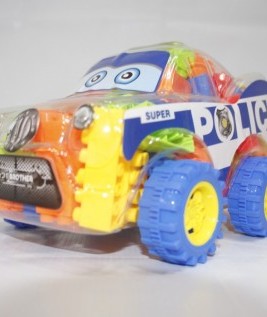 Building Blocks with Police Car Container 1