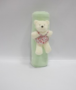 Green with Teddy Attached