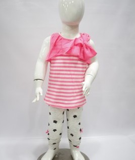 Cute Pink Top and Leggings for Girls 1